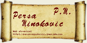 Persa Minoković vizit kartica